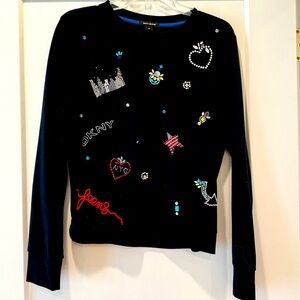 DKNY Jeans Sweater Embroidered Sweater